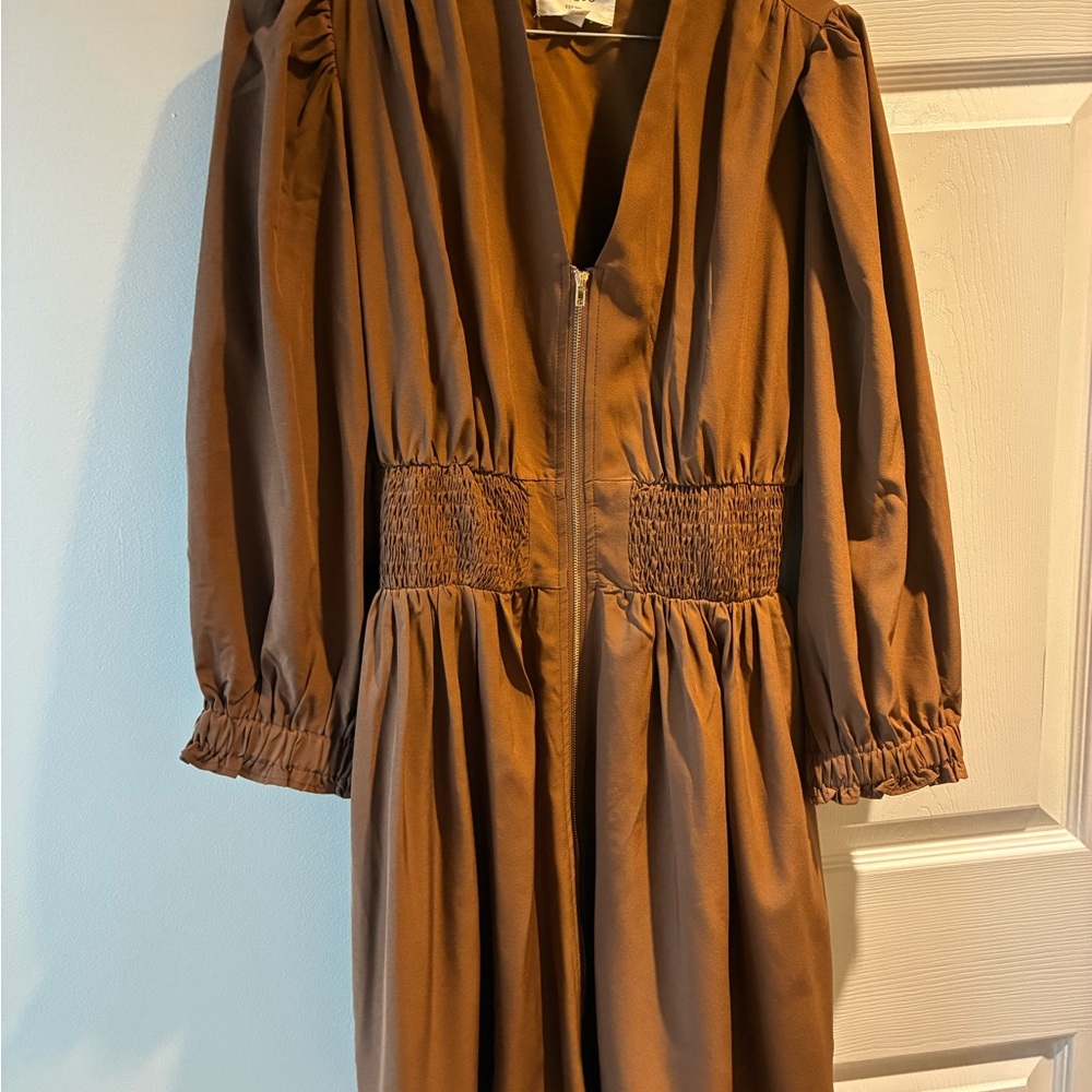 Umgee Brown Long Sleeve Dress